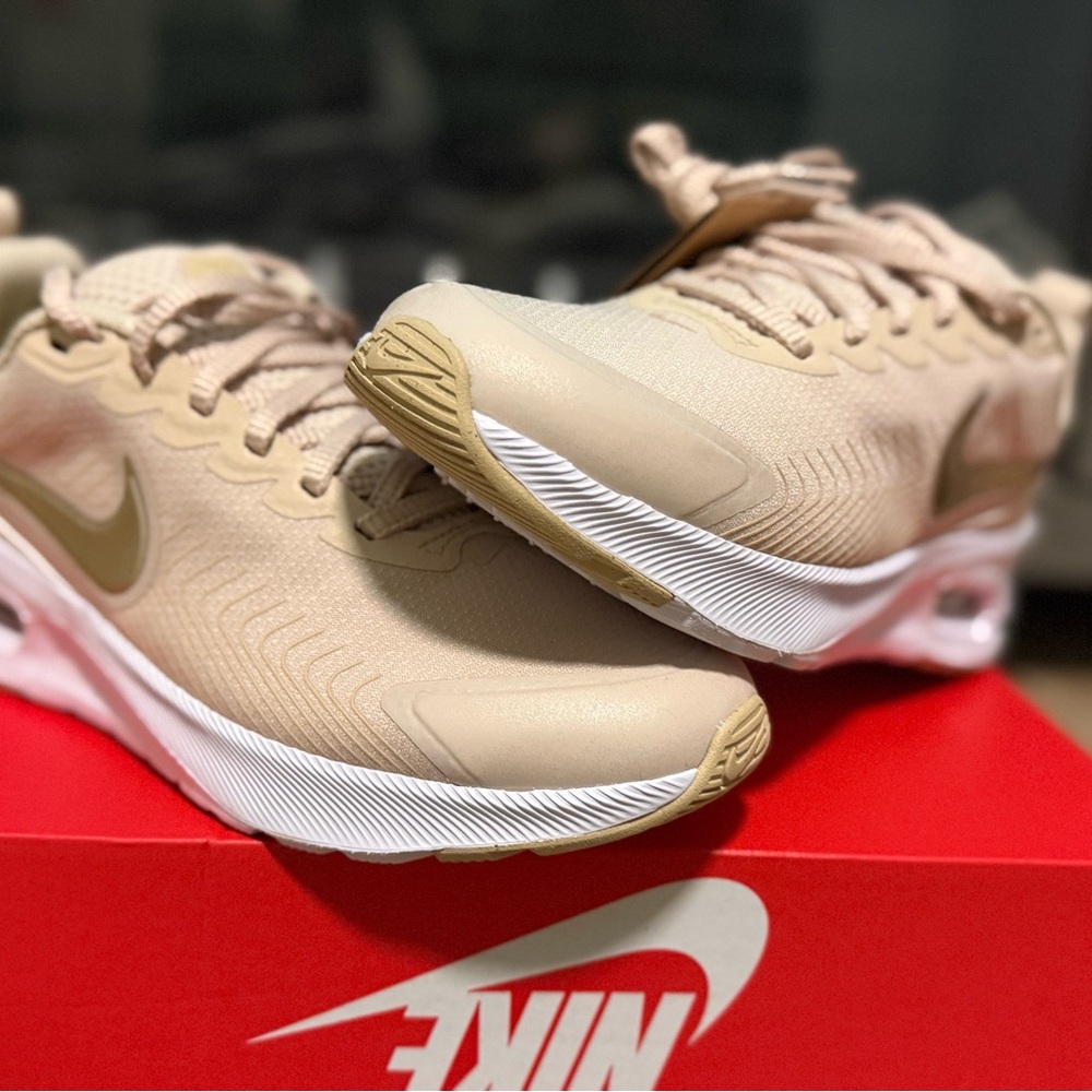 Nike Women's Beige and White Sneakers